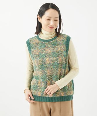 日本製］ファンシーチェックジャガードニットベスト | GIANNI LO