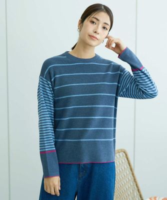 洗える］T／Cエコボーダーニット | GIANNI LO GIUDICE (Women