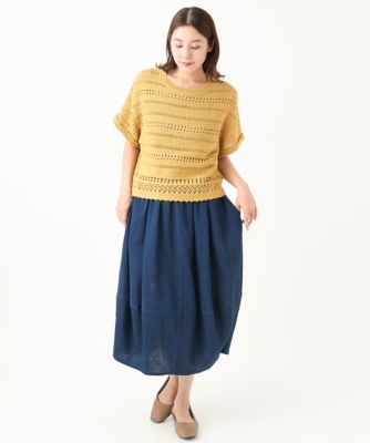 【美品】MASTERBUNNYEDITION♥️半袖ニット 洗える］透かし編み半袖ニット | GIANNI LO GIUDICE (Women