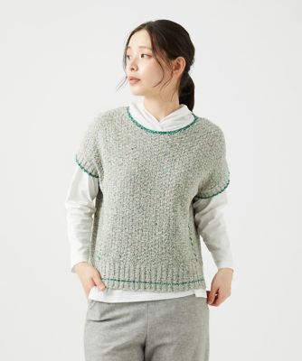 綿麻ニットベスト | GIANNI LO GIUDICE (Women)/ジャンニロジュディ