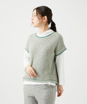 綿麻ニットベスト | GIANNI LO GIUDICE (Women)/ジャンニロジュディ