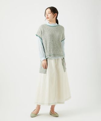 綿麻ニットベスト | GIANNI LO GIUDICE (Women)/ジャンニロジュディ