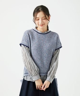 綿麻ニットベスト | GIANNI LO GIUDICE (Women)/ジャンニロジュディ