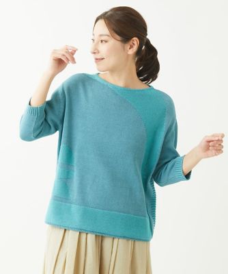 ［洗える］メンギマイレギュラー柄ニット