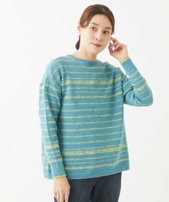 GIANNI LO GIUDICE / ジャンニ・ロ・ジュディチェ [洗える]メンギマボーダーニット 洗える］メンギマボーダーニット | GIANNI LO GIUDICE (Women