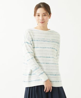GIANNI LO GIUDICE / ジャンニ・ロ・ジュディチェ [洗える]メンギマボーダーニット 洗える］メンギマボーダーニット | GIANNI LO GIUDICE (Women