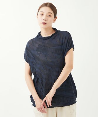 ＜GIANNI LO GIUDICE (Women)＞［洗える］ウェーブプレーティング刺繍ニット