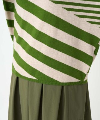 洗える］シルク混ボーダーニット | GIANNI LO GIUDICE (Women