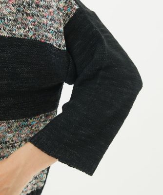 ［洗える・日本製］インターシャブロックチェックニット