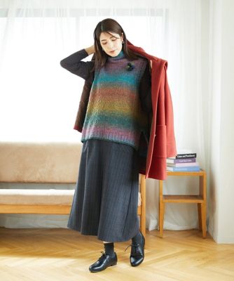 洗える］レーヨン混ストレッチチェックスカート | GIANNI LO GIUDICE