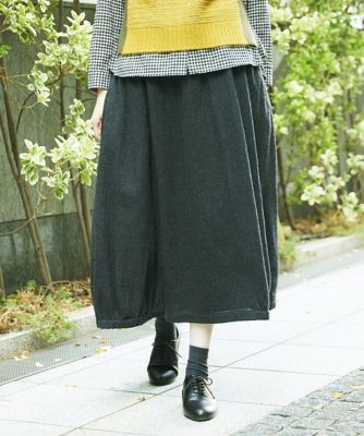 GIANNI LO GIUDICE (Women)/ジャンニロジュディチェ リファインガーゼスカート 93ダークグレー ロングスカート【三越伊勢丹/公式】