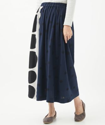 ＜GIANNI LO GIUDICE (Women)＞［洗える・日本製］ウール混ドットジャガードスカート