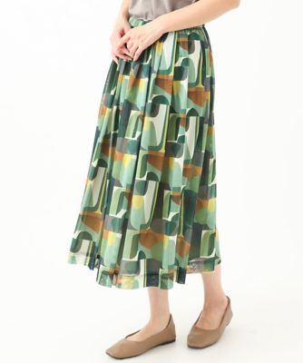 ［洗える・日本製］サモーラチュールプリントスカート
