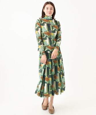 ［洗える・日本製］サモーラチュールプリントスカート