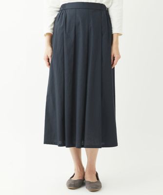 ［洗える］綿麻シュリンクスカート