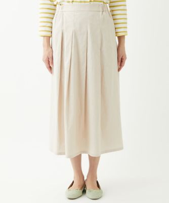 ＜GIANNI LO GIUDICE (Women)＞［洗える］綿麻シュリンクスカート