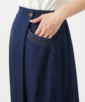［洗える］コットンデニムスカート