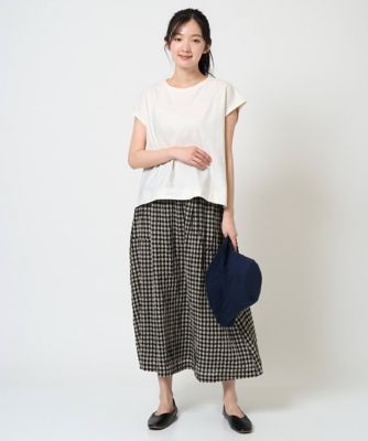 洗える］リネンコットンギンガムチェックスカート | GIANNI LO GIUDICE