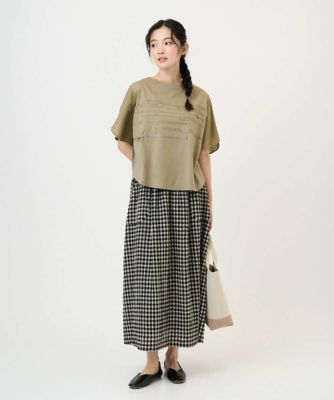 洗える］リネンコットンギンガムチェックスカート | GIANNI LO GIUDICE