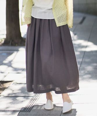 洗える］カラーリネン製品洗いスカート | GIANNI LO GIUDICE (Women