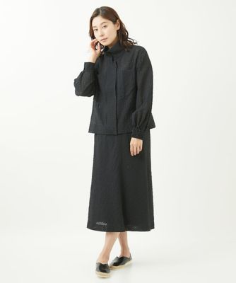 ［洗える］シースルーギンガムチェック柄スカート