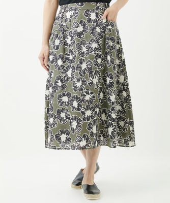 ＜GIANNI LO GIUDICE (Women)＞［洗える］ファンキーフラワープリントスカート