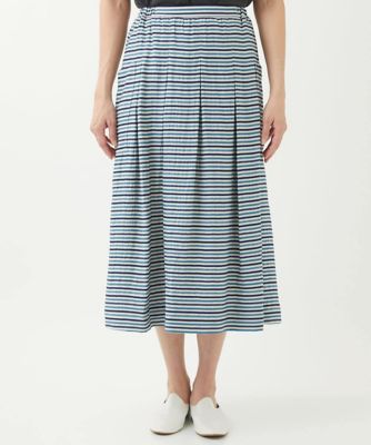 ＜GIANNI LO GIUDICE (Women)＞［洗える・日本製］先染めボーダースカート