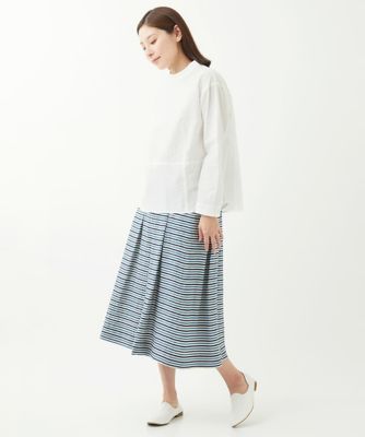 ［洗える・日本製］先染めボーダースカート