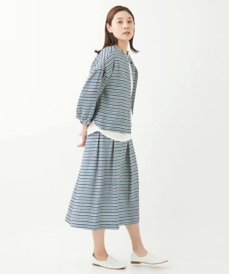 ［洗える・日本製］先染めボーダースカート