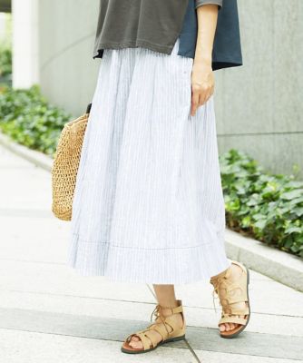 ＜GIANNI LO GIUDICE (Women)＞［洗える］コットンタックドビースカート