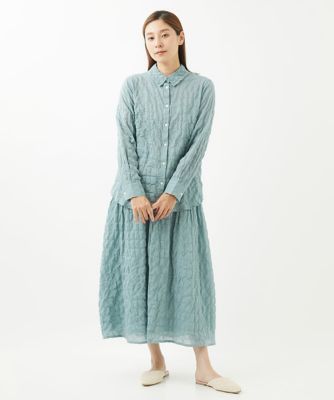 ［洗える］シャーリングストライプスカート
