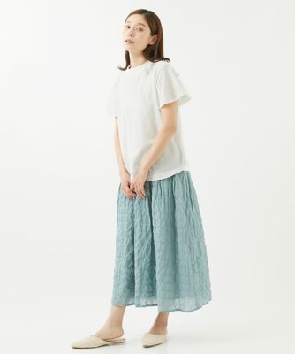 ［洗える］シャーリングストライプスカート