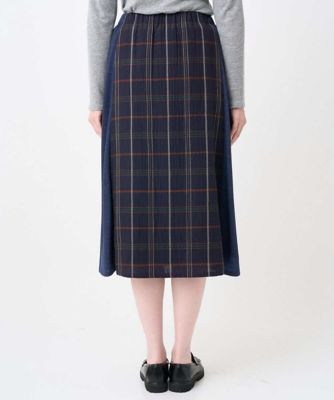 美品☆ジャンニロジュディチ☆おしゃれなチェック柄☆ふんわり軽いシルク混スカート☆ 洗える・日本製］二重織チェックスカート | GIANNI LO GIUDICE
