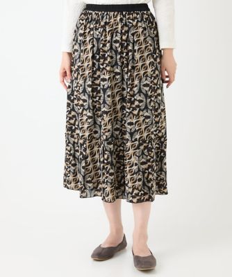 ＜GIANNI LO GIUDICE (Women)＞［洗える］アニマルチュールプリントスカート