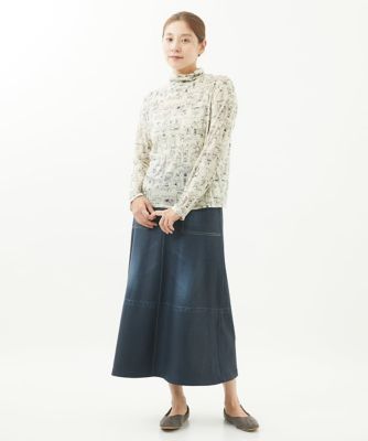 ［洗える・リバーシブル］微起毛デニム両面プリントスカート