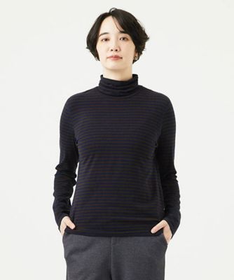 GIANNI LO GIUDICE (Women)/ジャンニロジュディチェ [洗える・日本製]ラグウォームボーダーカットソー 57ネイビー トップス【三越伊勢丹/公式】