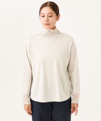 極美品 ファビアナフィリッピ 現行 ハイネックカットソー 異素材切替 モニーレ 日本製］ポンチロイヤルクールハイネックカットソー | GIANNI LO