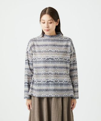 洗える・日本製］編地柄プリントカットソー | GIANNI LO GIUDICE