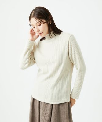 ＜GIANNI LO GIUDICE (Women)＞［洗える・日本製］インターアクションウォームリブカットソー