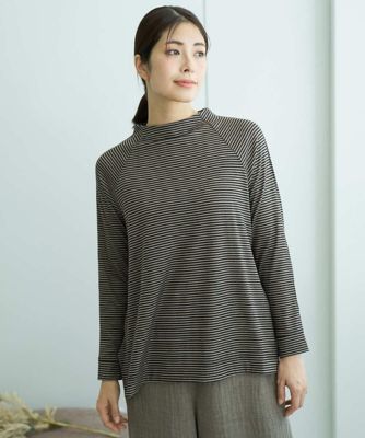 洗える・日本製］再生繊維（セルロース）ミラノハーフボーダー