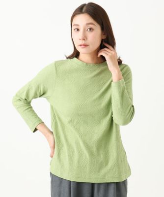 ジャンニ・ロ・ジュディチェ（GIANNI LO GIUDICE）/[日本製]綿麻バイアスチェックジャガードカットソー 洗える・日本製］綿麻バイアスチェックジャガード | GIANNI LO GIUDICE