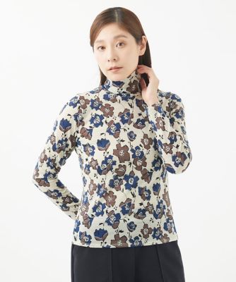 GIANNI LO GIUDICE (Women)/ジャンニロジュディチェ [洗える・日本製]ウールガーゼ天竺ソフィアプリントカットソー