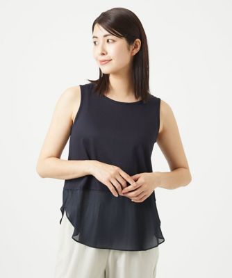 ［洗える・日本製］リヨセルコットンスパイラル天竺タンクトップ