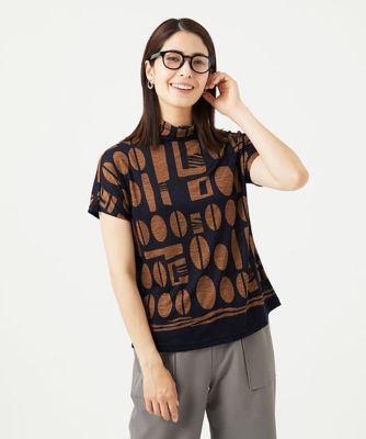 GIANNI LO GIUDICE (Women)/ジャンニロジュディチェ [洗える・日本製]コーヒービーンズプリントカットソー