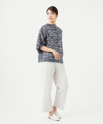 ［洗える・日本製］ラミー天竺ゼブラプリントカットソー