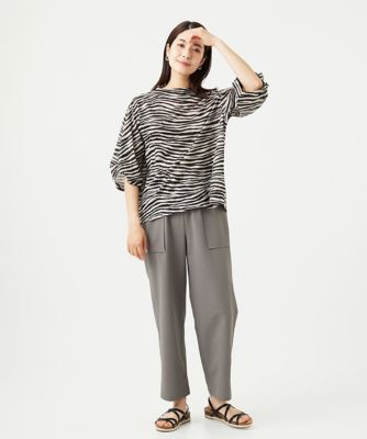 ［洗える・日本製］ラミー天竺ゼブラプリントカットソー