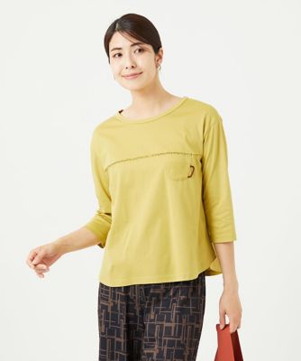 ［洗える］アンチスウェットステッチ刺繍カットソー