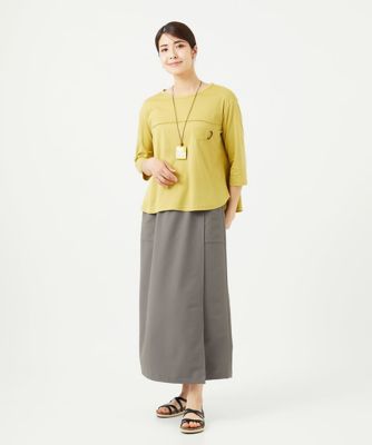 ［洗える］アンチスウェットステッチ刺繍カットソー
