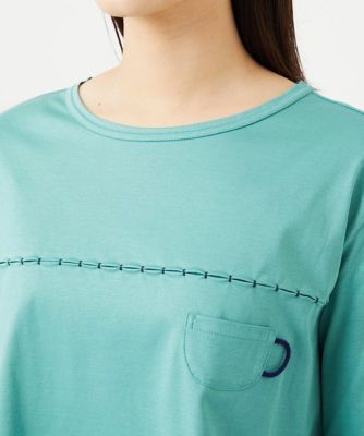 ［洗える］アンチスウェットステッチ刺繍カットソー