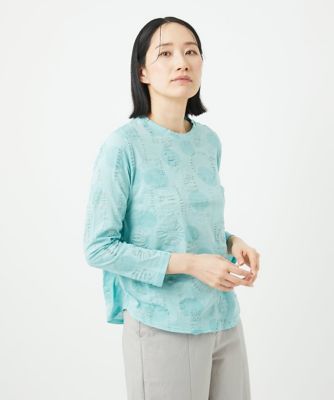 ジャンニ・ロ・ジュディチェ（GIANNI LO GIUDICE）/[洗える・日本製]ドットリップルプリントカットソー 洗える・日本製］ドットリップルプリントカットソー | GIANNI LO